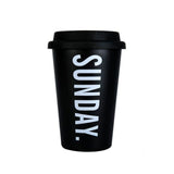 Reusable Stainless Steel Coffee Mug Tea Cup Wheat Straw Protable Travel Cup with Silicone Cup Lid Large Capacity Milk Coffe Mug