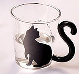 New 300ML Cute Glass Mug With Musical Note Cats Lovely Handle Milk Coffe Mug Kitchen Water Bottle Kettle Love Couples