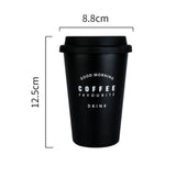 Soffe Stainless Steel Coffee Mug With Cover Large Capacity Portable Travel Necessory Milk Coffe Cup Suitabble For Office