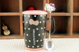 Nice Creative Kawaii Cartoon Novelty Hello Kitty Business Gift Mug Cute Summer Cool Drink Milk Coffe Juice water Cup for Girl