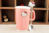 Nice Creative Kawaii Cartoon Novelty Hello Kitty Business Gift Mug Cute Summer Cool Drink Milk Coffe Juice water Cup for Girl